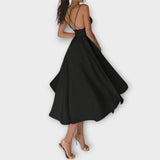 Ailana - Women's Dress with Deep V-Neck