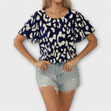 Evelyn – Casual Blouse with Round Neckline