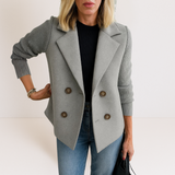 Marta - Elegant Coat with Fabric Sleeves