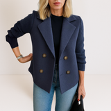 Marta - Elegant Coat with Fabric Sleeves
