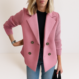 Marta - Elegant Coat with Fabric Sleeves