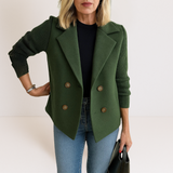 Marta - Elegant Coat with Fabric Sleeves