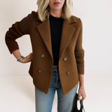 Marta - Elegant Coat with Fabric Sleeves