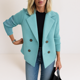Marta - Elegant Coat with Fabric Sleeves