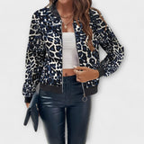 Raquel - Elegant Leopard Print Coat