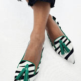 Riane™ | Green Zebra Loafers