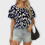 Evelyn – Casual Blouse with Round Neckline