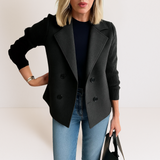 Marta - Elegant Coat with Fabric Sleeves