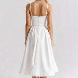 Isolde Elegant Tulle Midi Dress