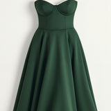 Isolde Elegant Tulle Midi Dress