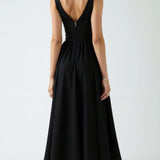 Emma Elegant Midi Plunge Dress