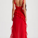 Amelia Elegant Ruffled Maxi Dress