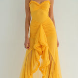 Edith Elegant Sweetheart Maxi Dress