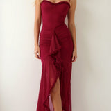 Edith Elegant Sweetheart Maxi Dress