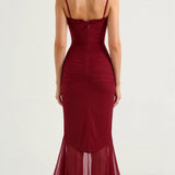 Edith Elegant Sweetheart Maxi Dress