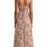 Eleanor Romantic Floral Print Midi Sundress