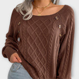 Malia - Knitted Jumper with Buttons