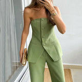 BRIA - Two-Piece Sleeveless Button Set