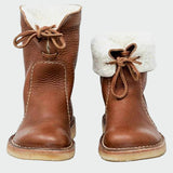 Men's Waterproof Leather Boots with Wool Lining