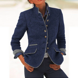 Valéria - Elegant High Neck Cardigan
