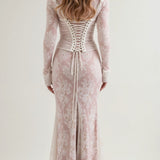 Olivia Elegant Lace Long Sleeve Maxi Dress