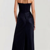 Lydia Elegant Strapless Maxi Dress
