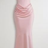 Lydia Elegant Strapless Maxi Dress
