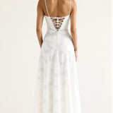 Mary Floral Jacquard Maxi Dress