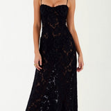 Mary Floral Jacquard Maxi Dress