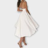 Ailana - Women's Dress with Deep V-Neck