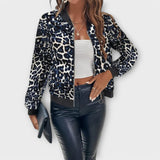 Raquel - Elegant Leopard Print Coat