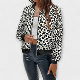 Raquel - Elegant Leopard Print Coat