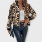 Raquel - Elegant Leopard Print Coat
