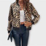 Raquel - Elegant Leopard Print Coat