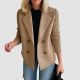Marta - Elegant Coat with Fabric Sleeves