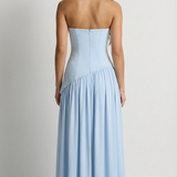 Celeste Sculpted High-Slit Maxi Dress